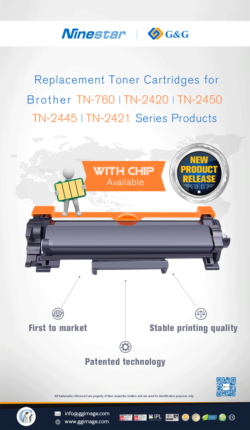 Replacement Toner Cartridges for Brother TN-760/ TN-2420/ TN-2450/ TN-2445/ TN-2421 Series Products With Chip!